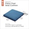 Classic Accessories Ravenna Water-Resistant Patio Chair Seat Cushion, 18 x 18 x 2 Inch, Empire Blue 62-179-010503-EC - alternate 3